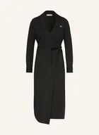 Sukienki - Lacoste Sukienka Kopertowa schwarz - miniaturka - grafika 1