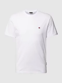 Koszulki męskie - T-shirt z wyhaftowanym logo model ‘SALIS’ - grafika 1