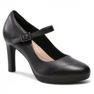 Półbuty damskie - Półbuty Clarks Ambyr Shine 261577844 Czarny - miniaturka - grafika 1