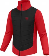 Bluzy narciarskie - Bluza Rossignol męska Classique Hybrid Clim FZ czerwona - miniaturka - grafika 1