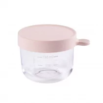 Beaba BEABA Słoiczek szklany z hermetycznym zamknięciem 150 ml różowy - Pojemniki kuchenne - miniaturka - grafika 1