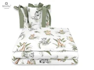 Pościel dla dzieci - MimiNu by Kieczmerski, Pościel 3 elementowa, 135x100 cm, SAFARI, ZIELONE - miniaturka - grafika 1