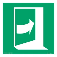 Systemy ekspozycyjne i znaki informacyjne - AE023 PCHAĆ Z PRAWEJ STRONY ABY OTWORZYĆ, PS - PŁYTA PCV 1MM FOTOLUMINESCENCYJNA; (150X150MM) - miniaturka - grafika 1