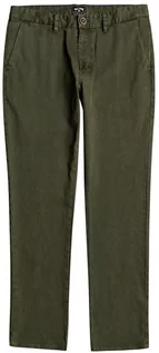 Buty dla chłopców - Billabong 73 CHINO dark olive spodnie lniane mężczyzn - 32 - grafika 1