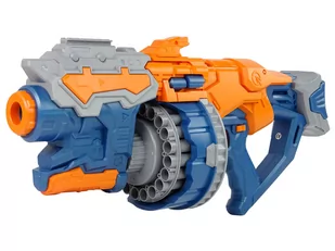 Ogromny Pistolet Na Piankowe Strzałki Obrotowy Magazynek 55 cm - Zabawki militarne - miniaturka - grafika 2