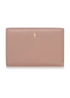 Portfele - Różowy skórzany portfel damski - grafika 1