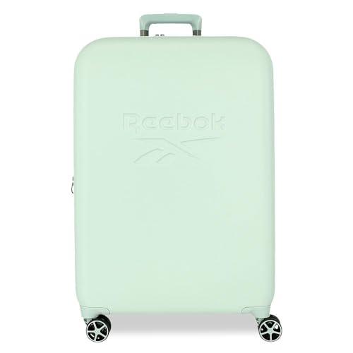 Reebok Franklin Walizka średnia zielona 49 x 70 x 27 cm Twardy ABS Zamknięcie TSA 72L 3,8 kg 4 Podwójne kółka by Joumma Bags, Zielony, średnia walizka
