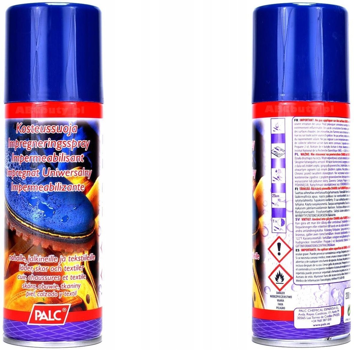 Hiszpański IMPREGNAT do butów SPRAY ZABEZPIECZAJĄCY OBUWIE PRZED WODĄ 200ml