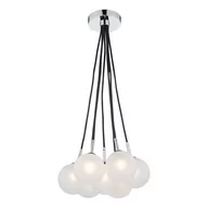 Lampy sufitowe - Lampa wisząca Elpis 7 Light Cluster Pendant Polished Chrome Opal Glass - miniaturka - grafika 1