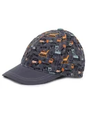 Czapki damskie - Czapka z daszkiem bejsbolówka chłopięca pojazdy grafitowa 42-46 YOCLUB - miniaturka - grafika 1