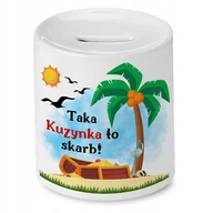 Skarbonki - Skarbonka Dla Kuzynki na Urodziny na Prezent z Nadrukiem ze Zdjęciem - miniaturka - grafika 1