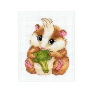 Pasmanteria - Haft krzyżykowy - Zestaw do haftu z włóczką - RIOLIS - Słodki chomik - miniaturka - grafika 1