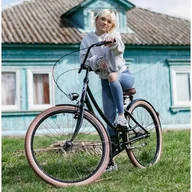 Rowery - Plumbike Donatella Lady 3B 28 cali Czarny - miniaturka - grafika 1