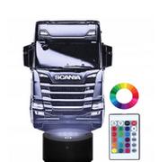 Lampy stojące - Lampka Nocna z Imieniem Ciężarówka Scania 3D Led - miniaturka - grafika 1