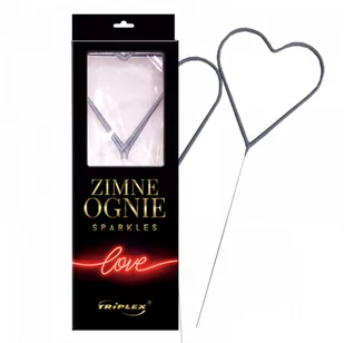 Zimne ognie serce - 40 cm - 2 szt. - Pirotechnika i fajerwerki - miniaturka - grafika 1