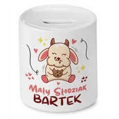 Skarbonki - Skarbonka 330 ml Dla Bartka Syna Dziecka Prezent z Nadrukiem ze Zdjęciem + Opakowanie na prezent (wzór 01) - miniaturka - grafika 1