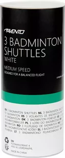 Lotki do badmintona korkowe białe AVENTO x3 - Badminton - miniaturka - grafika 2
