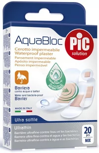 PiC Aquabloc assorted, antybakteryjne plastry opatrunkowe, mix rozmiarów, 20 szt. - Apteczki i materiały opatrunkowe - miniaturka - grafika 1