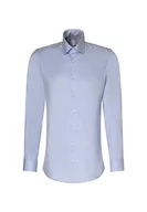 Koszule męskie - Seidensticker Męska koszula z długim rękawem Extra Slim Fit, niebieski, 38 - miniaturka - grafika 1