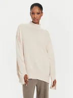 Swetry damskie - Kontatto Golf 3M0241 Écru Regular Fit - miniaturka - grafika 1