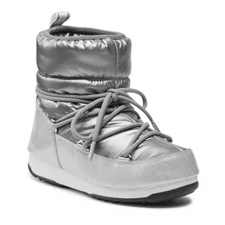 Śniegowce damskie - Moon Boot Śniegowce Low Pillow Wp 24010100002 Silver - grafika 1