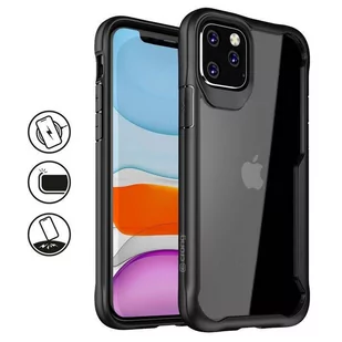 Crong Hybrid Clear Cover - Etui iPhone 11 Pro (czarny) - Etui i futerały do telefonów - miniaturka - grafika 7