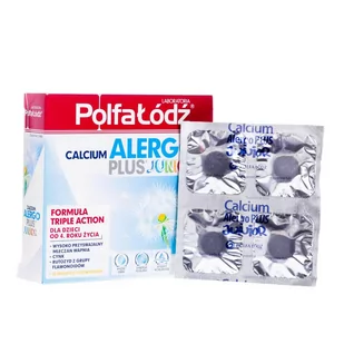 Polfa Calcium Alergo Plus Junior - Witaminy i minerały - miniaturka - grafika 1