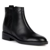 Kozaki damskie - Oficerki Geox D Larysse D36TXB 00043 C9999 Black - miniaturka - grafika 1
