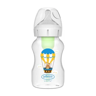 Dr Brown's Butelka szeroka szyjka 330ml Options+ ze smoczkiem +3 miesiące dekor królik z balonami - Butelki dla niemowląt - miniaturka - grafika 1