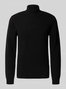 Sweter z dzianiny z golfem - Swetry męskie - miniaturka - grafika 1
