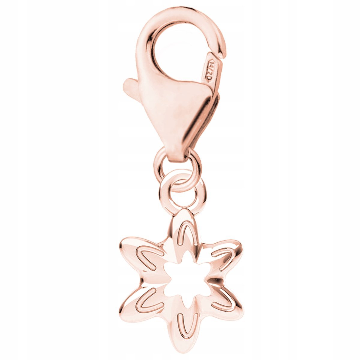 Zawieszka Pozłacana Gwiazdka na Karabińczyku Gwiazda Kosmos SREBRO 925