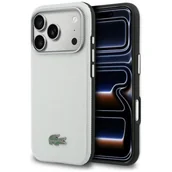 Etui i futerały do telefonów - Etui LACOSTE Semi Wrap Petit Pique MagSafe do Apple iPhone 17 Pro Max Jasnoszary - miniaturka - grafika 1