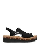 Sandały damskie - Rieker Sandały CEO-V7972-00 Czarny - miniaturka - grafika 1