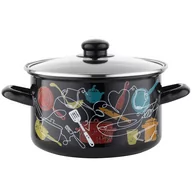 Garnki - Garnek emaliowany Emalia Polska Pleszew Malena 20 cm 3,7 l - miniaturka - grafika 1