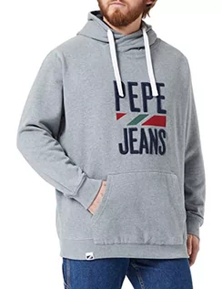 Bluzy męskie - Pepe Jeans Perrin Bluza męska, Szary (szary melanżowy), M - grafika 1