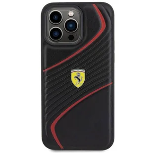 Etui Ferrari Twist Metal Logo na iPhone 15 Pro Max - czarne - Etui i futerały do telefonów - miniaturka - grafika 2