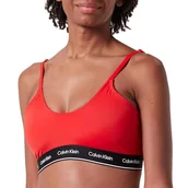Koszulki i topy damskie - Calvin Klein Damski top bikini bez fiszbin, Czerwony (Cajun Red), S - miniaturka - grafika 1