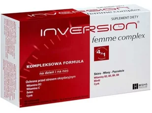 BESINS HEALTHCARE IRELAND LIMITED Inversion Femme Complex 60 kapsułek + 30 kapsułek - Włosy, skóra, paznokcie - miniaturka - grafika 1