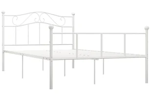 Białe metalowe łózko małżeńskie 180x200 cm N5-B70 - Łóżka Białe metalowe łózko małżeńskie 180x200 cm N5-B70 - Łóżka - miniaturka - grafika 1