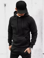 Bluzy męskie - Bluza męska z kapturem czarna Dstreet BX5559-XL - miniaturka - grafika 1