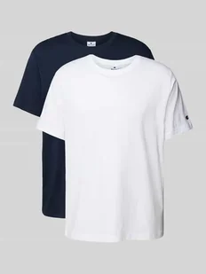 T-shirt z naszywką z logo w zestawie 2 szt. - Koszulki męskie - miniaturka - grafika 1