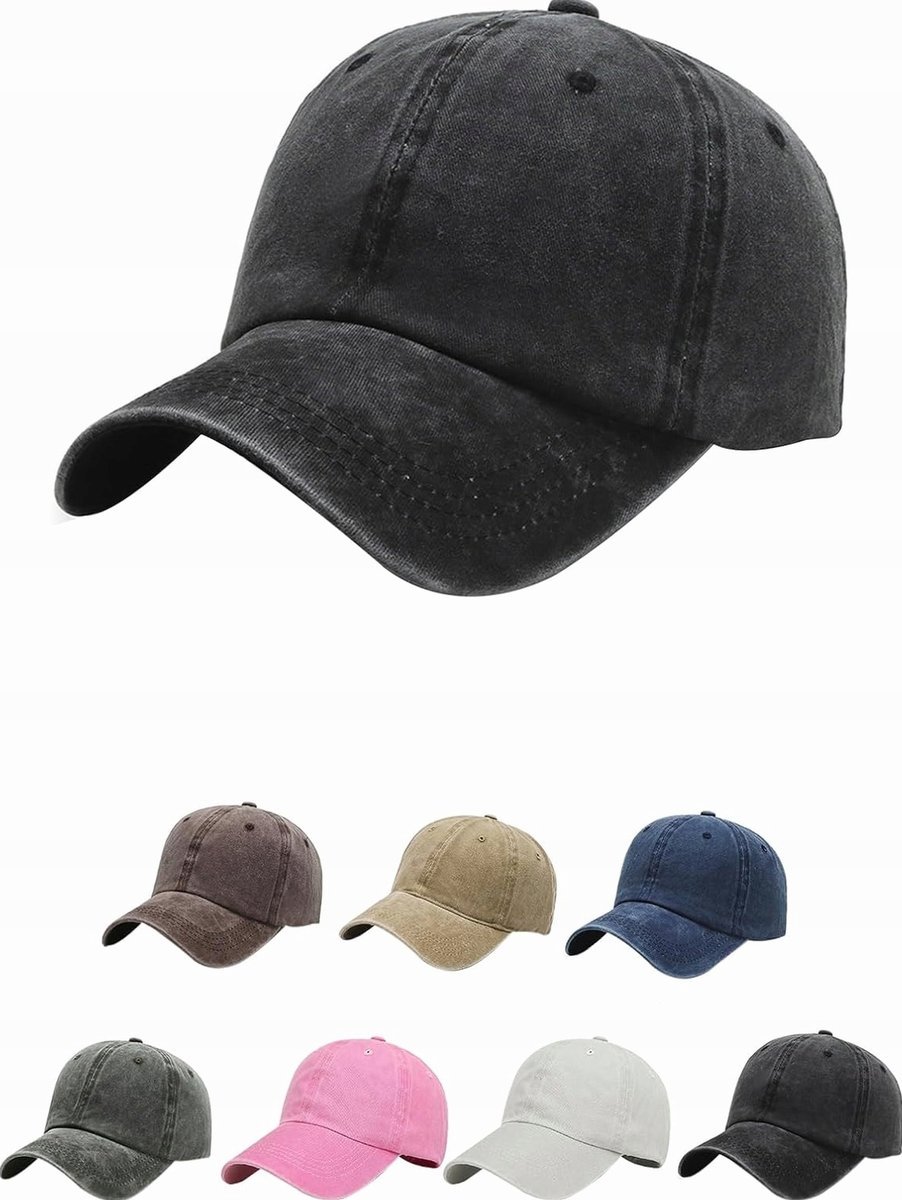 CZAPKA Z DASZKIEM VINTAGE BAWEŁNIANA REGULOWANA UNISEX SPORTOWA ODDYCHAJĄCA