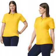 Koszulki i topy damskie - Koszulka POLO Polówka Damska BAWEŁNA Pique GIL64800 ŻÓŁTA 2XL - miniaturka - grafika 1