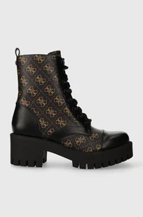 Guess workery WALKUP damskie kolor czarny na słupku FL8WAP FAL10 - Botki damskie - miniaturka - grafika 1