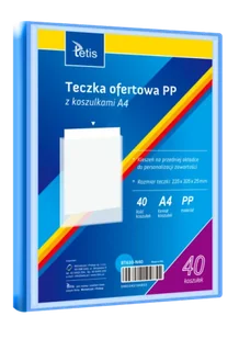 Teczka ofertowa A4 PP + 40 koszulek niebieska - Tetis - Teczki i skoroszyty - miniaturka - grafika 1