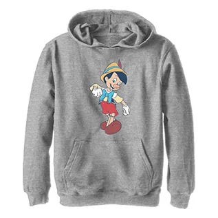 Bluzy dla chłopców - Disney Chłopięca bluza z kapturem Pinokio Vintage, Sportowa wrzosowa, S - grafika 1