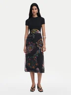 Sukienki - Desigual Sukienka codzienna Paisley 25SWVK32 Czarny Regular Fit - miniaturka - grafika 1