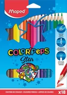 Przybory szkolne - Maped KREDKI TRÓJKĄTNE COLORPEPS 18 SZT 183218 - miniaturka - grafika 1