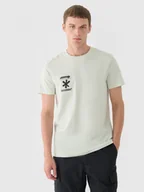 Koszulki sportowe męskie - Męski t-shirt z nadrukiem 4F 4FRAW24TTSHM2603 - zielony - miniaturka - grafika 1