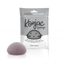 Black Diet-Food Diet-Food Konjac Sponge gąbka do twarzy z rośliny konjac Czarna 1szt - Akcesoria do oczyszczania twarzy - miniaturka - grafika 2